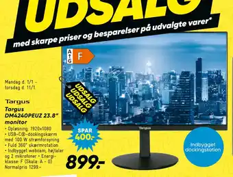 Bilka Targus dm4240peuz 23.8” monitor tilbud