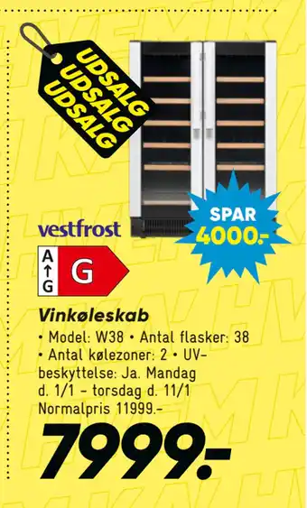 Bilka Vinkøleskab tilbud