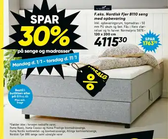 Bilka Nordisk fjer b110 seng med opbevaring tilbud