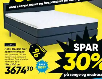 Bilka Nordisk fjer kontinentalseng tilbud