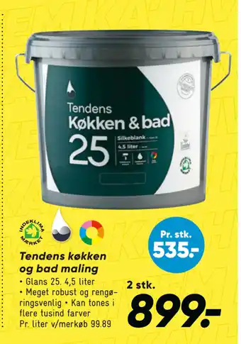 Bilka Tendens køkken og bad maling tilbud