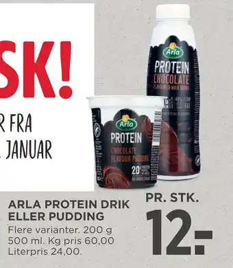 MENY Arla protein drik eller pudding tilbud
