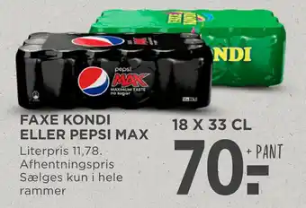 MENY Faxe kondi eller pepsi max tilbud