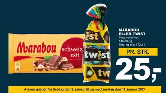 Let-Køb Marabou eller twist tilbud