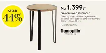 SENG Dunlopillo ro sengebord tilbud