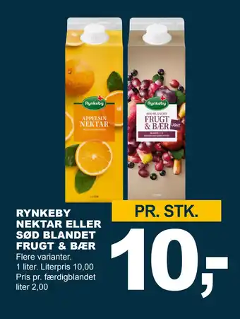 Let-Køb Rynkeby nektar eller sød blandet frugt & bær tilbud