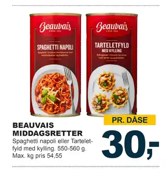 Let-Køb Beauvais middagsretter tilbud