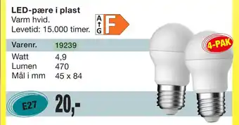Harald Nyborg Led-pære i plast tilbud