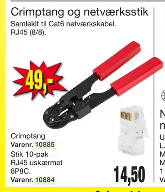 Harald Nyborg Crimptang og netværksstik tilbud