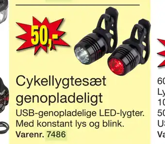 Harald Nyborg Cykellygtesæt genopladeligt tilbud
