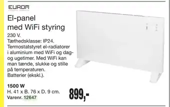 Harald Nyborg El-panel med wifi styring tilbud
