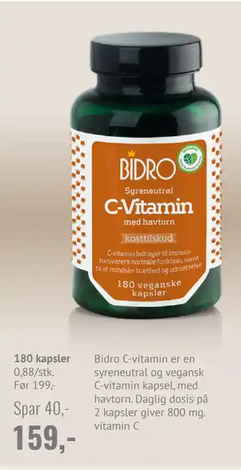 Helsam Bidro vitaminer tilbud