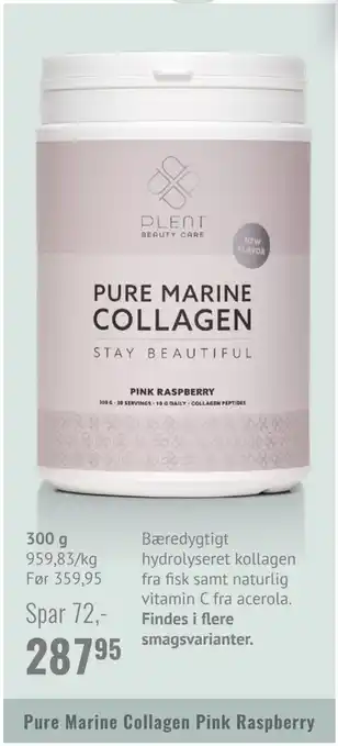 Helsam Pure marine collagen pink raspberry tilbud