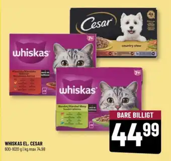 Løvbjerg WHISKAS EL. CESAR tilbud
