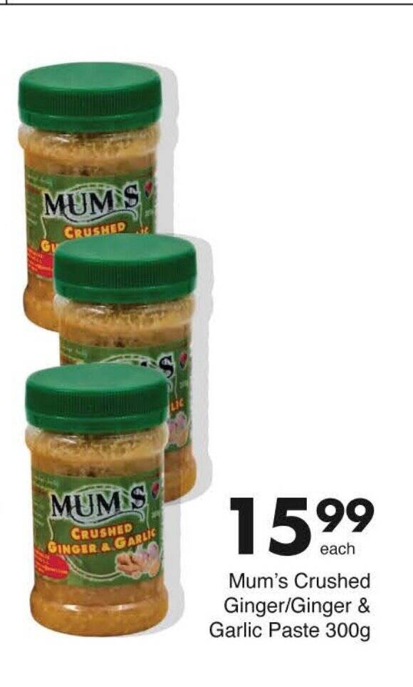 Mum's Crushed Ginger/Ginger & Garlic Paste 300g tilbud hos Kaufland