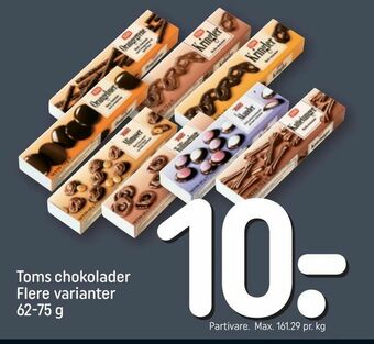 REMA 1000 Toms chokolader tilbud