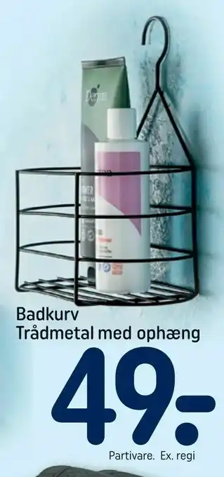REMA 1000 Badkurv Trådmetal med ophæng tilbud