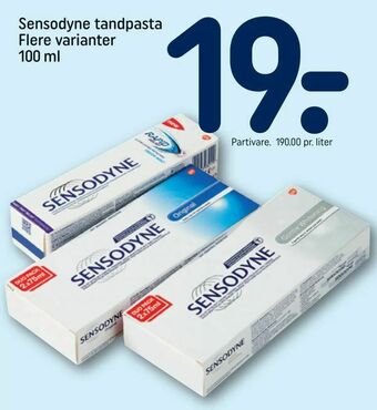 REMA 1000 Sensodyne tandpasta tilbud