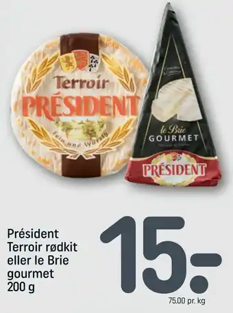 REMA 1000 Président Terroir rødkit eller le Brie gourmet tilbud