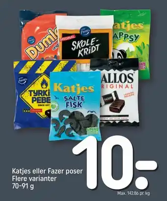 REMA 1000 Katjes eller Fazer poser tilbud