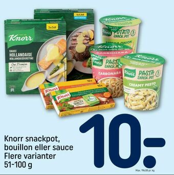 REMA 1000 Knorr snackpot, bouillon eller sauce tilbud