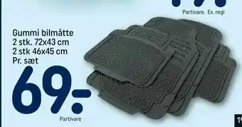 Gummi bilmåtte