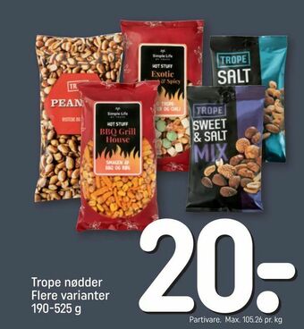 REMA 1000 Trope nødder tilbud