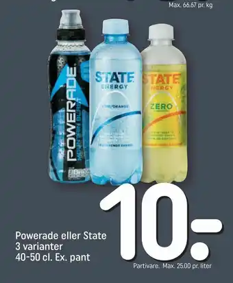 REMA 1000 Powerade eller State tilbud