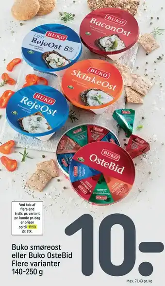 REMA 1000 Buko smøreost eller Buko OsteBid tilbud