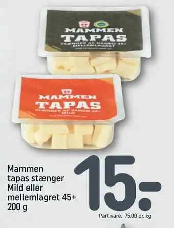 REMA 1000 Mammen tapas stænger Mild eller mellemlagret 45+ tilbud