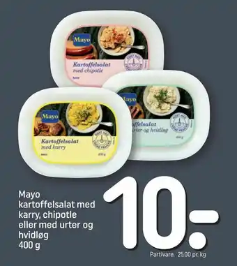 REMA 1000 Mayo kartoffelsalat med karry, chipotle eller med urter og hvidløg tilbud