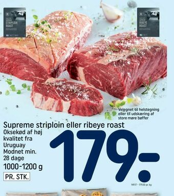 REMA 1000 Supreme striploin eller ribeye roast tilbud
