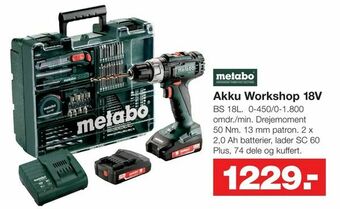 Bauhaus Akku Workshop 18V tilbud