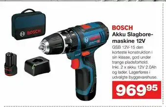 Bauhaus Akku Slagboremaskine 12v tilbud