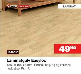 Bauhaus Laminatgulv Easyloc tilbud