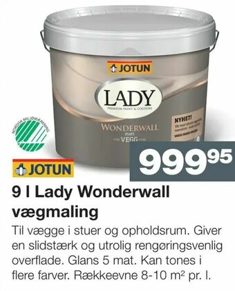 Bauhaus 9 l Lady Wonderwall vægmaling tilbud