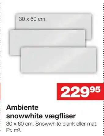 Ambiente snowwhite vægfliser