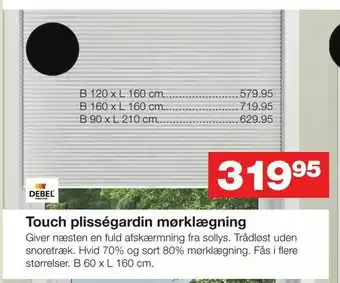 Bauhaus Touch plisségardin mørklægning tilbud