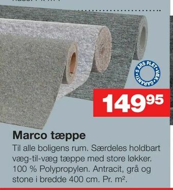 Bauhaus Marco tæppe tilbud