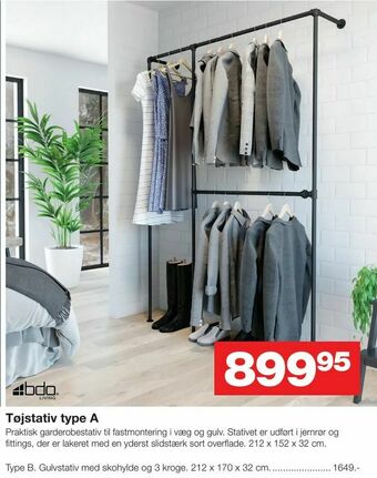 Bauhaus Tøjstativ type A tilbud