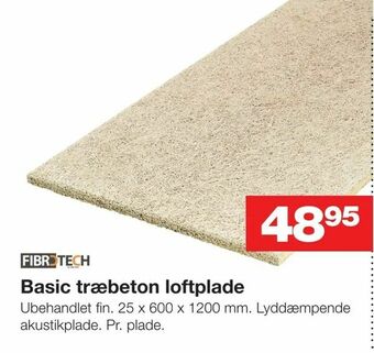 Bauhaus Basic træbeton loftplade tilbud