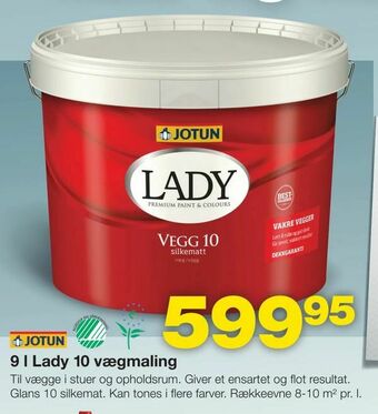 Bauhaus 9 l Lady 10 vægmaling tilbud