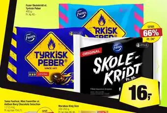 Calle Fazer skolekridt el. tyrkisk peber tilbud