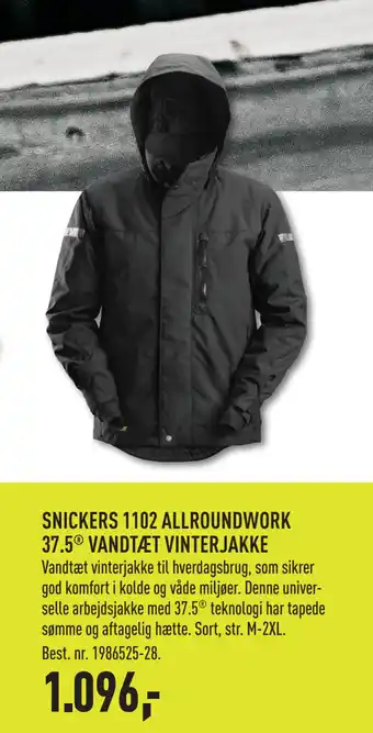 Johannes Fog Snickers 1102 allroundwork 37.5 vandtæt vinterjakke tilbud