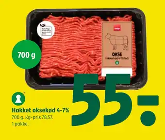 Coop 365 Hakket oksekød 4-7% tilbud