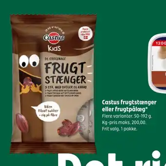 Coop 365 Castus frugtstænger eller frugtpålæg tilbud