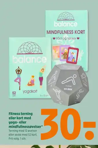 Coop 365 Fitness terning eller kort med yoga- eller mindfullnessøvelser tilbud