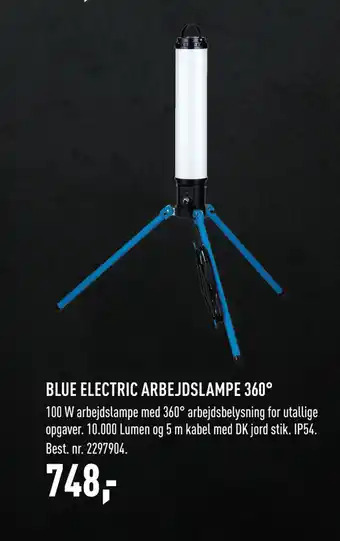 Johannes Fog Blue electric arbejdslampe 360° tilbud