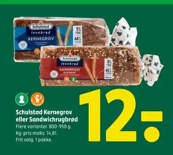 Coop 365 Schulstad kernegrov eller sandwichrugbrød tilbud