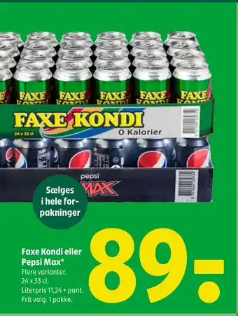 Coop 365 Faxe kondi eller pepsi max tilbud